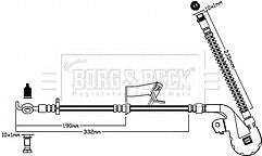 Borg & Beck - BRAKE HOSE - BBH8190 - Fits: Peugeot 407,508 2.0,2.2,3.0HDi