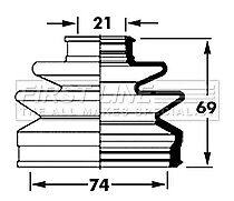 First Line - CV JOINT BOOT KIT - FCB6006 - Fits: Mazda 323, Subaru Outback
