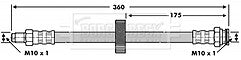 Borg & Beck - BRAKE HOSE - BBH6775 - Fits: PSA Jumper,Boxer,Fiat Ducato
