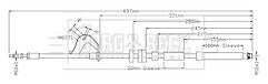 Borg & Beck - BRAKE HOSE - BBH8921 - Fits: V60 2.0 RB01 04/18-