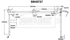 Borg & Beck - BRAKE HOSE - BBH8737 - Fits: DISCOVERY V L462 2016>