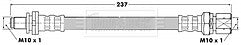 Borg & Beck - BRAKE HOSE - BBH6341 - Fits: GM Astra,Vectra,Corsa,SAAB 9-3