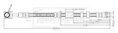 Borg & Beck - BRAKE HOSE - BBH8897 - Fits: Focus III 2.3 RS AWD 07/15-