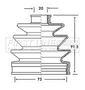First Line - CV JOINT BOOT KIT - FCB2067 - Fits: Nissan - Outer
