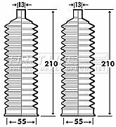 First Line - STEERING GAITER KIT - FSG3293 - Fits: Fiat Multipla, Toyota Carina E