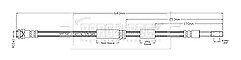 Borg & Beck - BRAKE HOSE - BBH8945 - Fits: Crafter (1X0,1X1,1X4) 09/16-