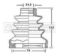 First Line - CV JOINT BOOT KIT - FCB2648 - Fits: Ford, Nissan - Inner