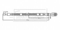 Borg & Beck - BRAKE HOSE - BBH8870 - Fits: Ignis III MF 2016-