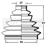 First Line - CV JOINT BOOT KIT - FCB2356 - Fits: Alfa Romeo, Fiat - Outer