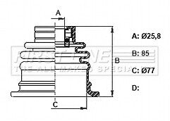 First Line - CV JOINT BOOT KIT - FCB6327 - Fits: Dacia Sandero