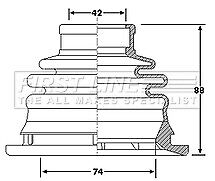 First Line - CV JOINT BOOT KIT - FCB6197 - Fits: Vauxhall Movano
