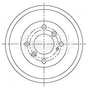 Borg & Beck - BRAKE DRUM - BBR7263 - Fits: Ford Fiesta 06/08-