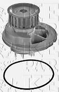 Key Parts - WATER PUMP W/GASKET - KCP2076 - Fits: Vauxhall Meriva 1.6i 05/03 on