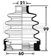 First Line - CV JOINT BOOT KIT - FCB2896 - Fits: Ford Fiesta V