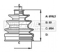 First Line - CV JOINT BOOT KIT - FCB6378 - Fits: Lexus RX400