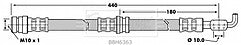 Borg & Beck - BRAKE HOSE - BBH6363 - Fits: Mazda 323 85-91
