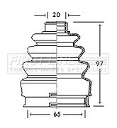 First Line - CV JOINT BOOT KIT - FCB2739 - Fits: Fiat - Inner