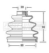 First Line - CV JOINT BOOT KIT - FCB2231 - Fits: Nissan - Outer