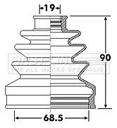 First Line - CV JOINT BOOT KIT - FCB6300 - Fits: Honda Civic V