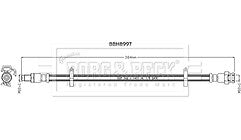 Borg & Beck - BRAKE HOSE - BBH8997 - Fits: Daily VI 2014- various