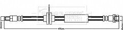 Borg & Beck - BRAKE HOSE - BBH7955 - Fits: Ford Kuga II(DM2) 03/13-