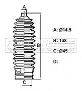 First Line - STEERING GAITER KIT - FSG3439 - Fits: Subaru Impreza
