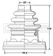First Line - CV JOINT BOOT KIT - FCB6191 - Fits: BMW 3 Series