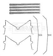 Borg & Beck - FITTING KIT - PADS - BBK1588 - Fits: Toyota Hi-Lux 2.5D-4D 08/05-