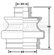 First Line - CV JOINT BOOT KIT - FCB6263 - Fits: Mercedes Vito