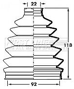 First Line - CV JOINT BOOT KIT - FCB6025 - Fits: Mitsubishi Shogun 2000 on