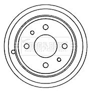 Borg & Beck - BRAKE DRUM - BBR7086 - Fits: Fiat Punto (drum) 94-