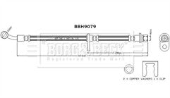 Borg & Beck - BRAKE HOSE - BBH9079 - Fits: CRV V 2016-