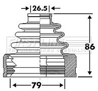 First Line - CV JOINT BOOT KIT - FCB6110 - Fits: Renault Laguna III 2.0i