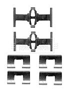 Borg & Beck - FITTING KIT - PADS - BBK1400 - Fits: Honda Civic 97-07, Jazz 10-16, S2000 99-09