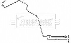 Borg & Beck - BRAKE HOSE - BBH8552 - Fits: VOLVO S60 II 04/10-12/15