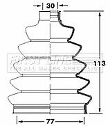 First Line - CV JOINT BOOT KIT - FCB6069 - Fits: Citroen C2, C3 - RH