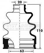 First Line - CV JOINT BOOT KIT - FCB2887 - Fits: Chrysler Neon, PT Cruiser - RH
