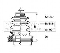 First Line - CV JOINT BOOT KIT - FCB6361 - Fits: Citroen C8