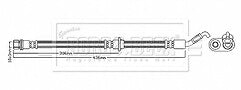 Borg & Beck - BRAKE HOSE - BBH8881 - Fits: Yaris P1,Yaris Verso P2 1999-2005