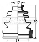 First Line - CV JOINT BOOT KIT - FCB2855 - Fits: Nissan X-Trail - rear