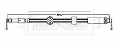Borg & Beck - BRAKE HOSE - BBH6146 - Fits: Ford Mondeo,Cougar 93-