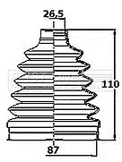 First Line - CV JOINT BOOT KIT - FCB6154 - Fits: Renault Megane III 2008-