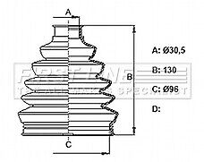 First Line - CV JOINT BOOT KIT - FCB6332 - Fits: Audi A4 & A5