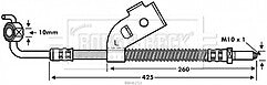 Borg & Beck - BRAKE HOSE - BBH6151 - Fits: Ford Escort,Orion