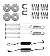 Borg & Beck - FITTING KIT - SHOES - BBK6197 - Fits: Toyota Yaris,Yaris Verso 99-05