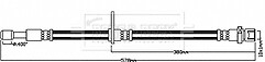Borg & Beck - BRAKE HOSE - BBH8202 - Fits: Subaru Forester 03/08-