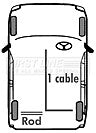 First Line - BRAKE CABLE- RH REAR - FKB1140 - Fits: Ford Capri 74-88