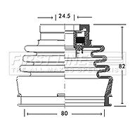 First Line - CV JOINT BOOT KIT - FCB2768 - Fits: Fiat - Inner