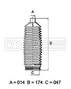 First Line - STEERING GAITER KIT - FSG3459 - Fits: Hyundai i10 2013 -