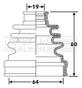 First Line - CV JOINT BOOT KIT - FCB6272 - Fits: Suzuki Liana